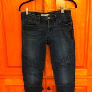 Moto biker style dark blue jeans by Mavi